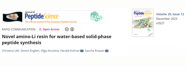 Novel amino-Li resin for water-based solid-phase peptide synthesis